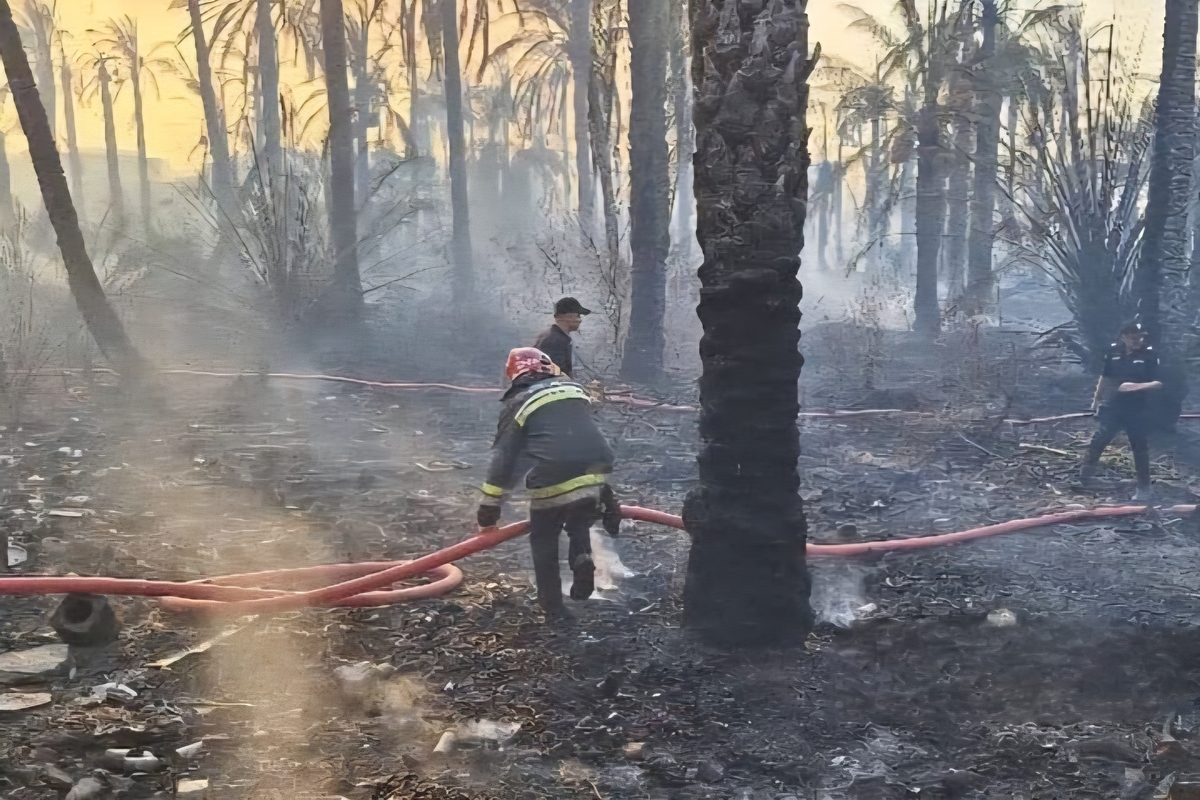 مهار آتش‌سوزی گسترده در کربلا توسط آتش‌نشانان اصفهانی