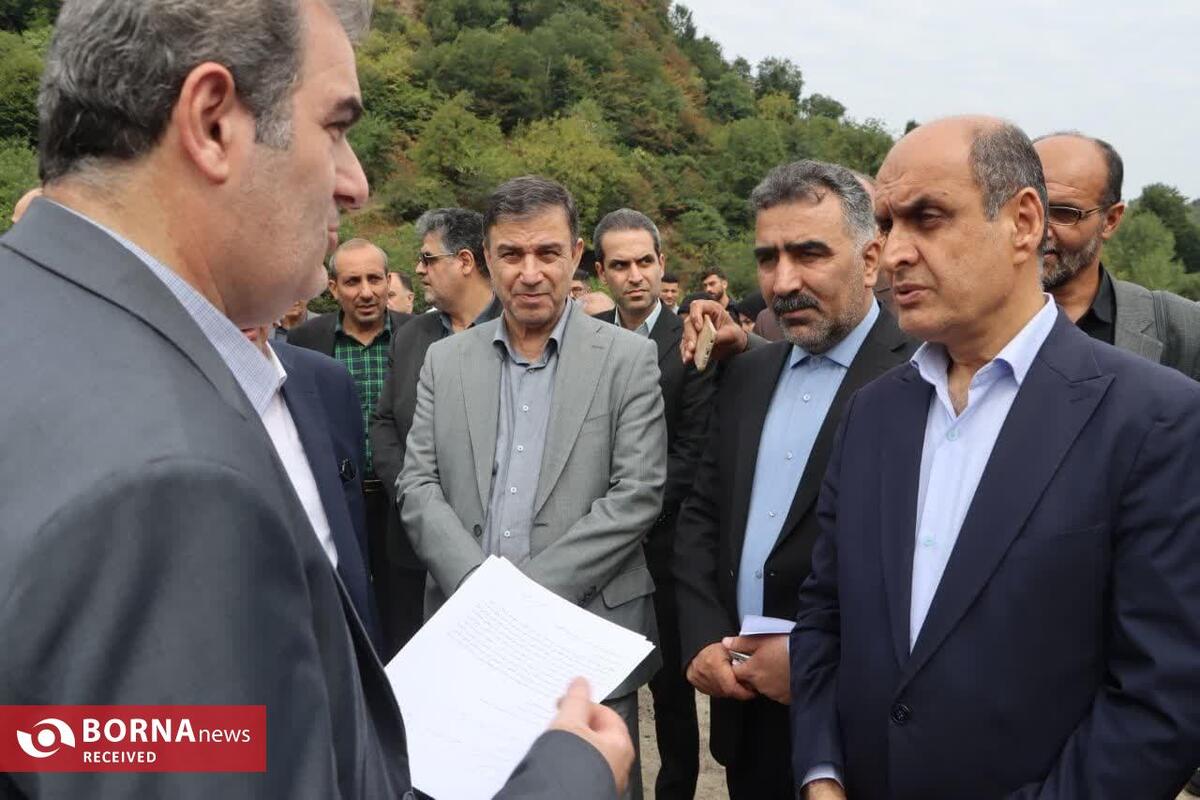 بررسی روند احداث سد ملاهادی آستارا با حضور استاندار گیلان