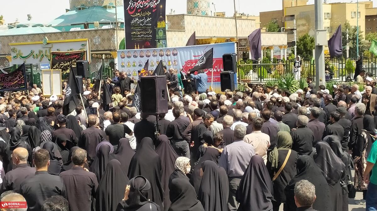 مراسم آیینی جاماندگان اربعین حسینی در همدان