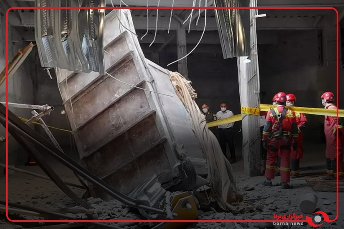 حادثه سقوط بالابر در تهران