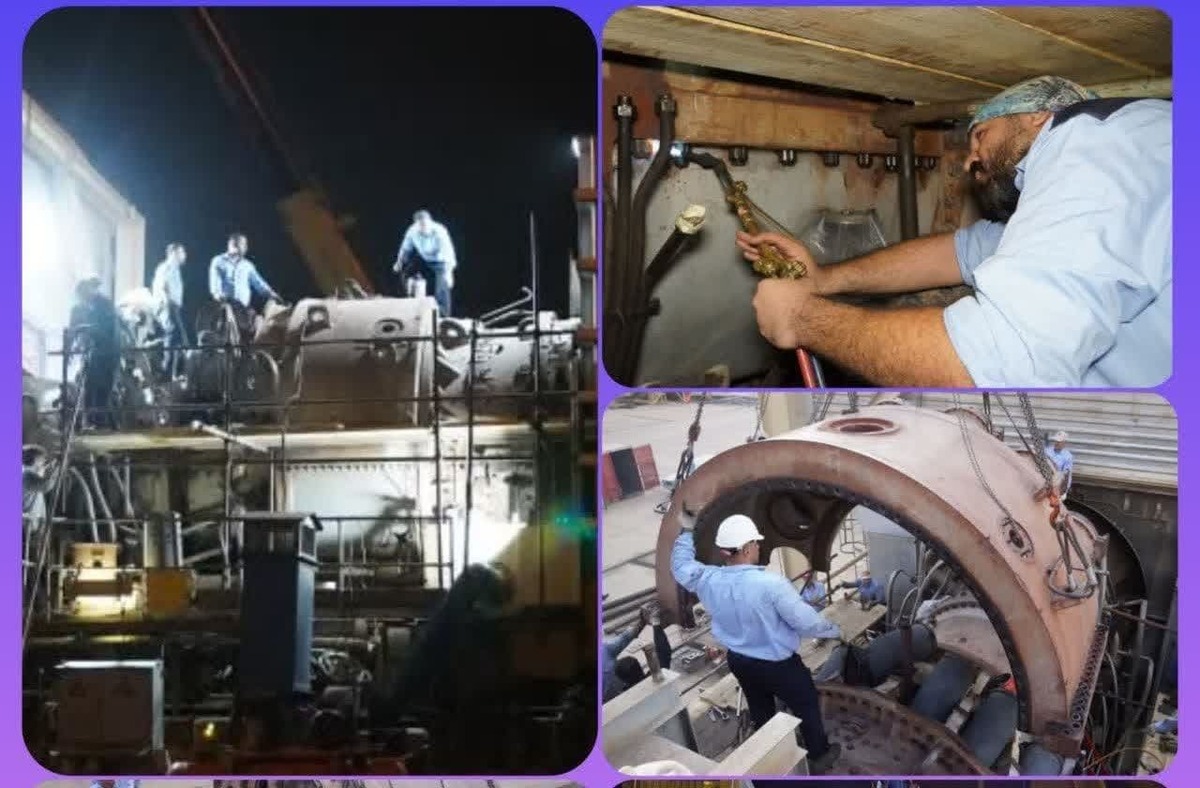 راه اندازی واحد  شماره یک گازی نیروگاه شهید رجایی 