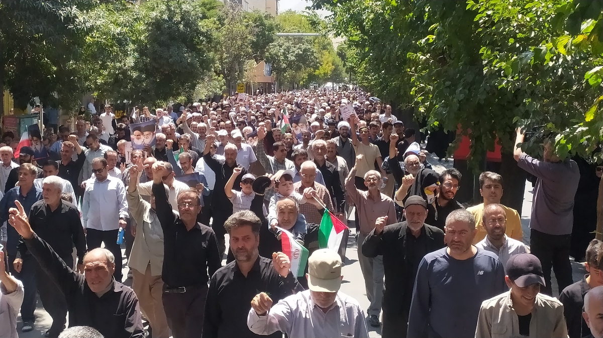 راهپیمایی خشم و نصر در همدان