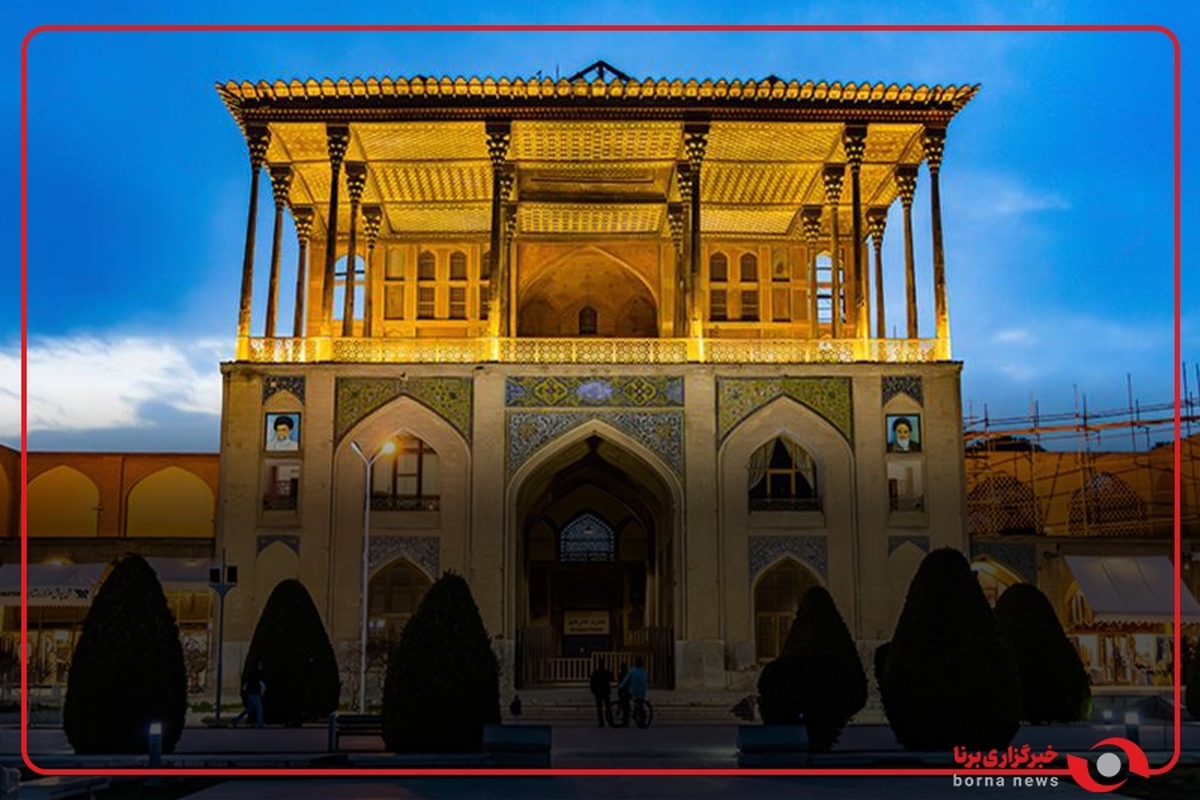 نمایی از میدان نقش جهان از ایوان عالی‌قاپو