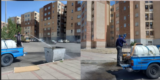 آغاز گسترده عملیات سمپاشی مخازن زباله در شهر مهرگان آغاز گسترده عملیات سمپاشی مخازن زباله در شهر مهرگان