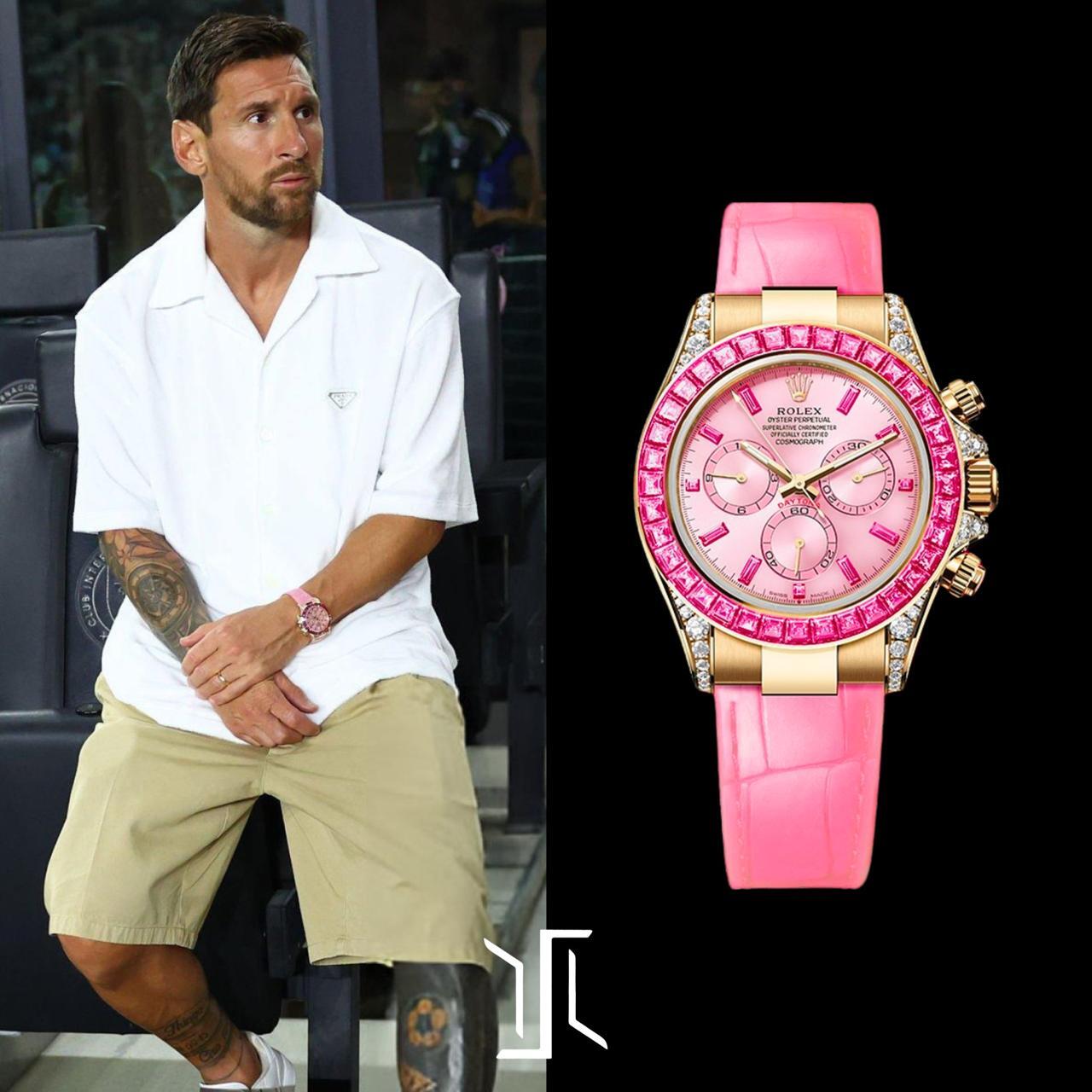 ساعت لاکچری و صورتی لیونل مسی خبرساز شد+ عکس