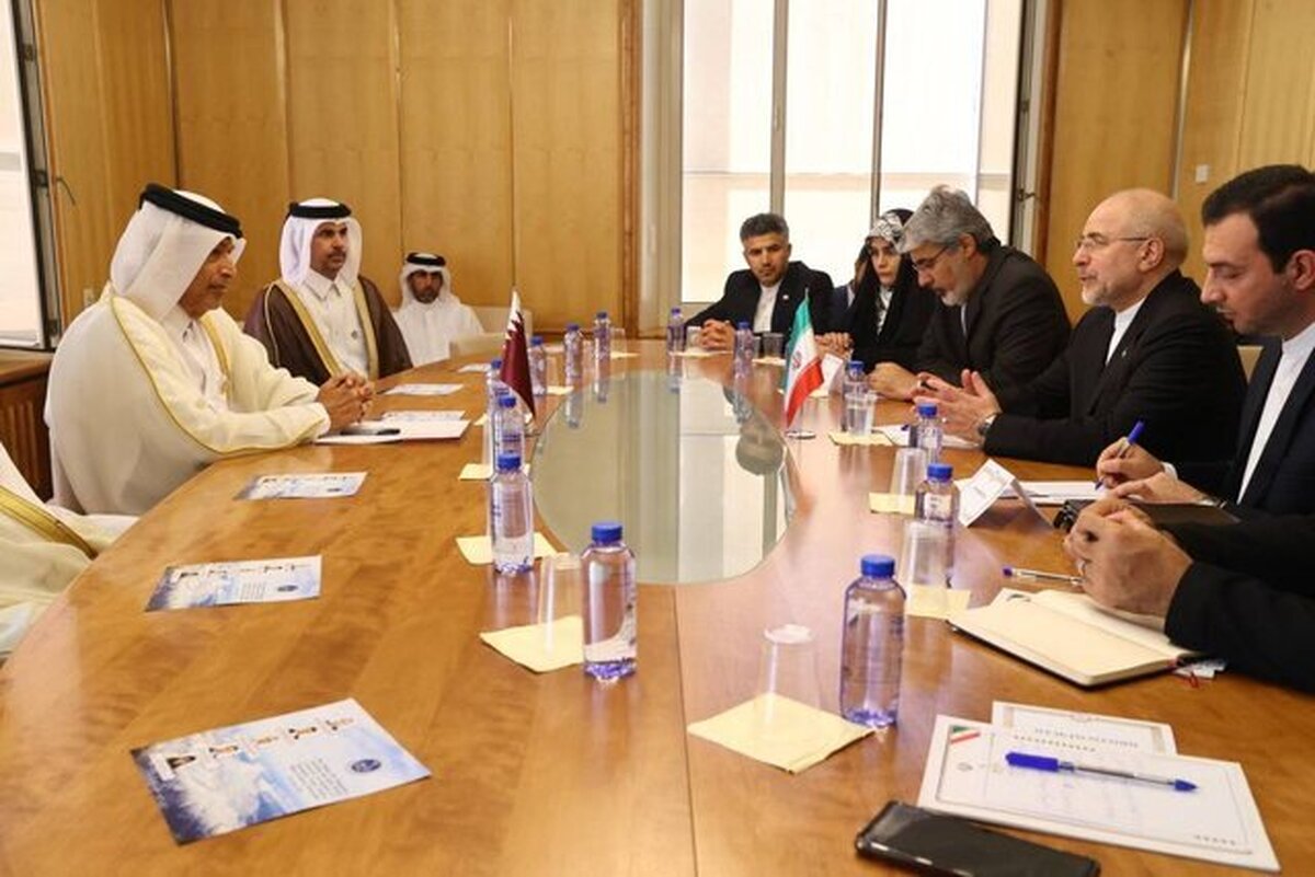 دیدار روسای مجالس ایران و قطر در ژنو