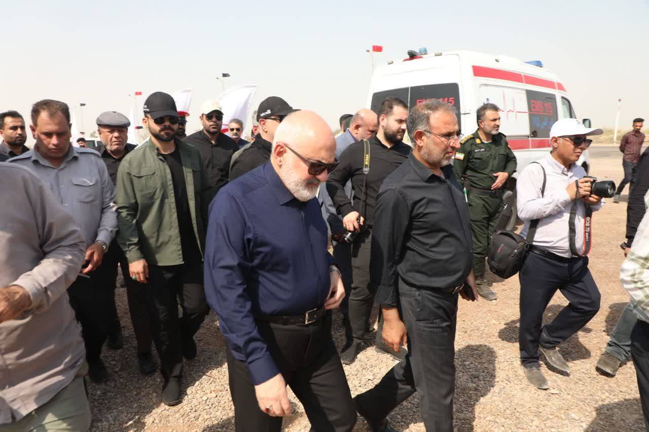 استاندار خوزستان از روند خدمات‌رسانی به زوار در مرز اربعینی شلمچه بازدید کرد