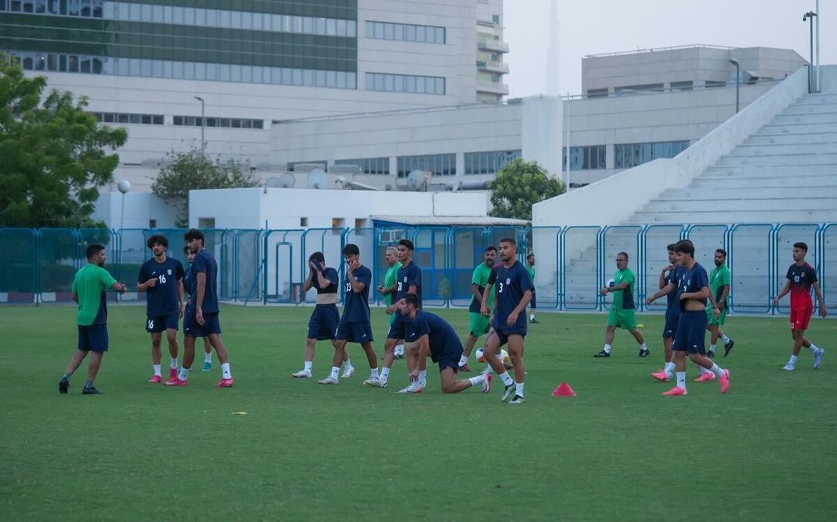 برگزاری تمرین نوبت صبح تیم ملی امید در دوبی