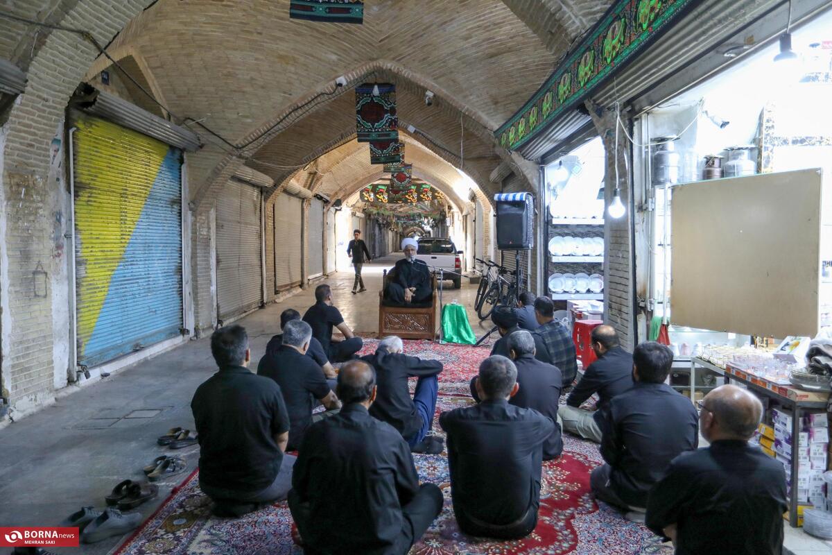 مراسم سوگواری در بازار تاریخی اراک