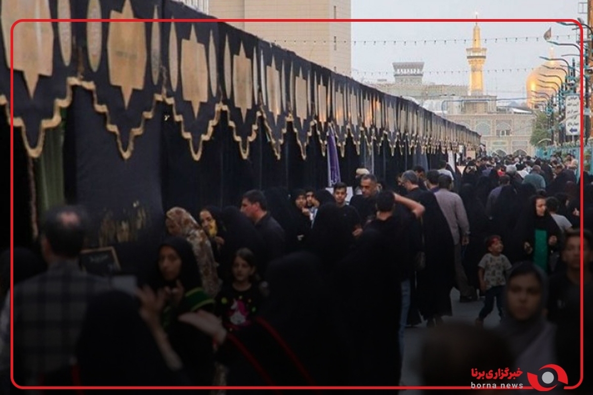 موکب خدمت‌رسانی به زائران عزادار امام رئوف(ع) در میدان شهدای مشهد