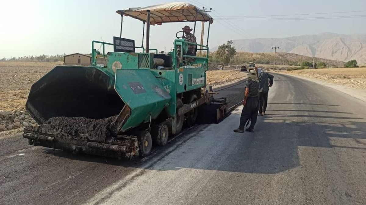 اتمام عملیات آسفالت جاده سراب ننیز گچساران