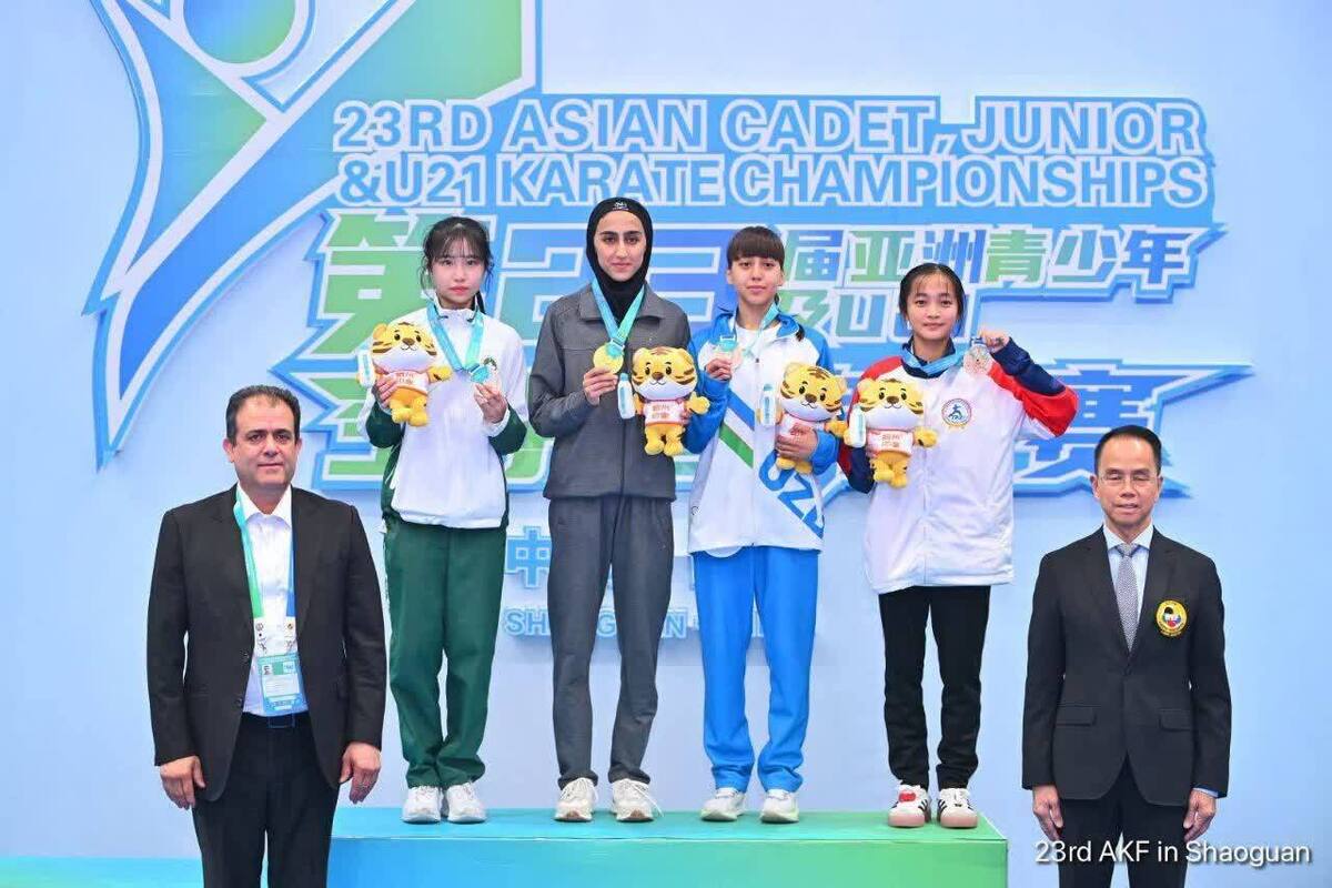 غزل فتحی بربام‌ کاراته آسیا/  کاراته کای لرستانی مدال طلای جوانان آسیا را صید کرد 