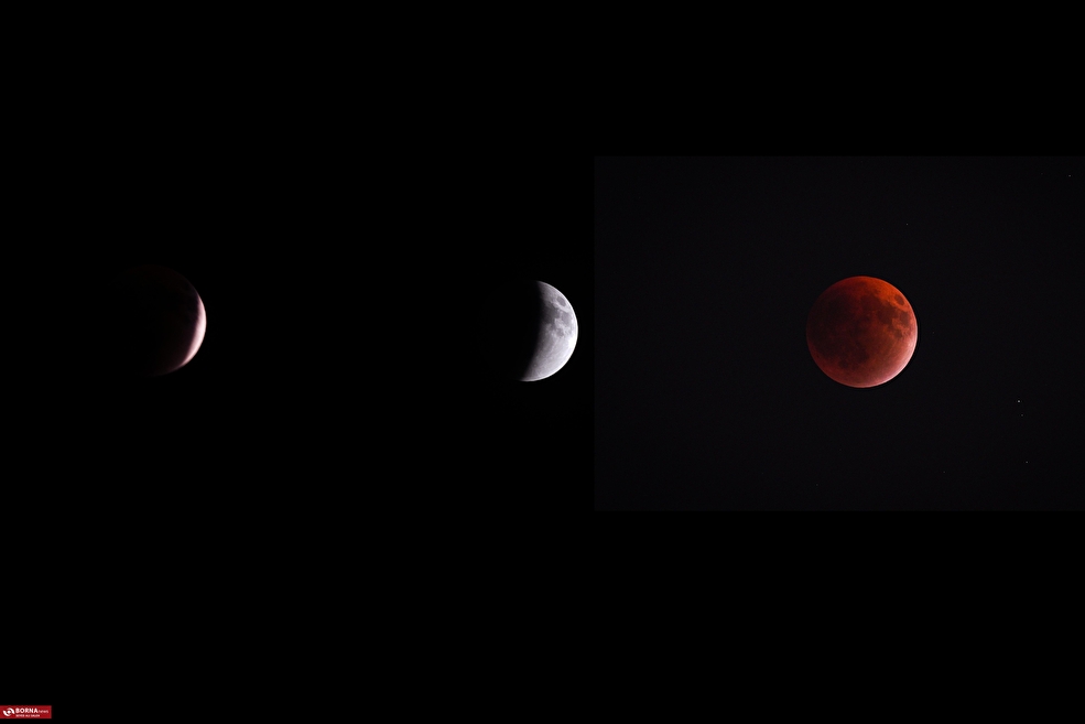 ماه خونین و پدیده خسوف کامل در آسمان تهران