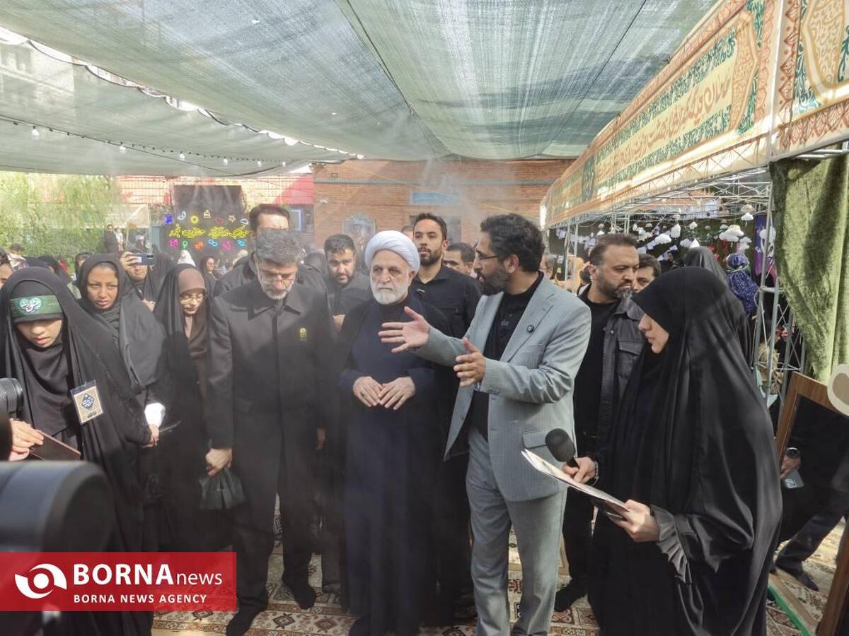 بازدید رئیس قوه قضائیه از موکب دخترانه نجمه خاتون(س) آستان قدس رضوی