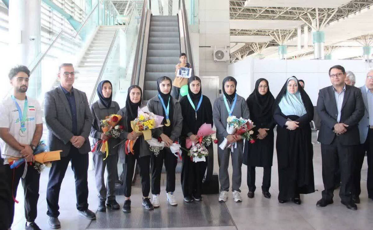 استقبال سرپرست ورزش و جوانان استان کرمان از قهرمانان کاراته