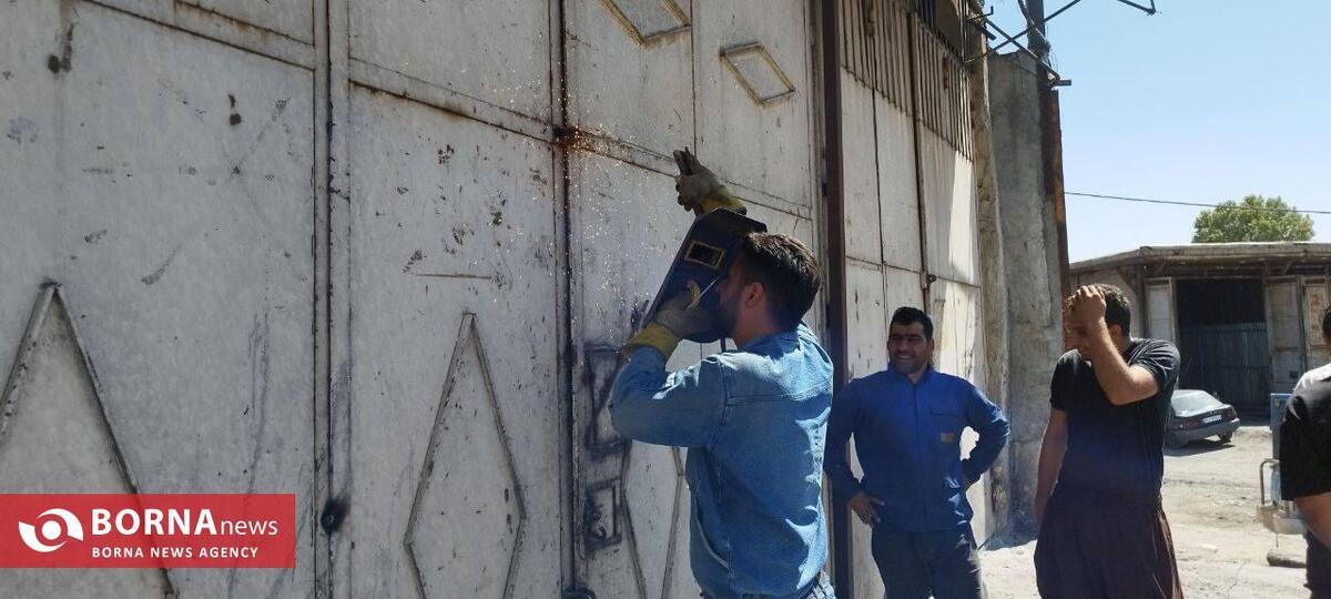 جمع‌آوری و پلمپ ضایعاتی‌های کمربندی غربی کرمانشاه