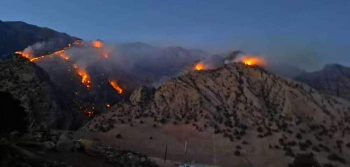 آتش‌سوزی در ارتفاع های کوه لیله شیمبار پس از ۲۴ ساعت مهار شد