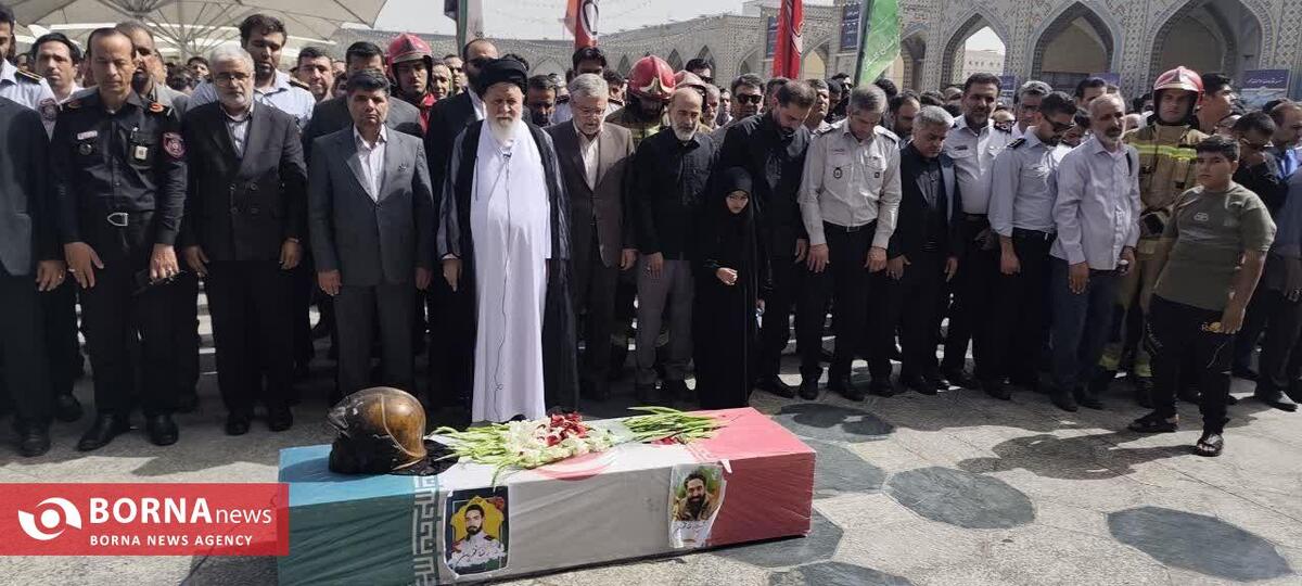برگزاری مراسم تشییع پیکر آتش‌نشان فداکار شهید «رضا فخریان»