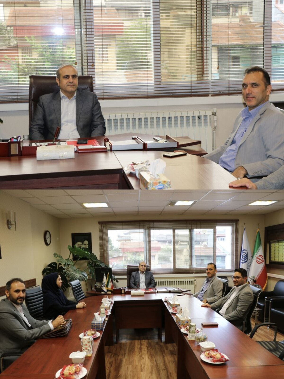 دیدار مدیر عامل شرکت سیمان خزر با مدیر کل تامین اجتماعی گیلان