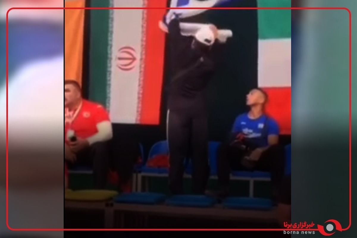 ورزشکار اهل ترکیه، پرچم رژیم صهیونیستی را گره زد