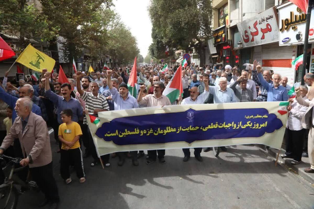 راهپیمایی «خشم و نصر» در قزوین برگزار شد