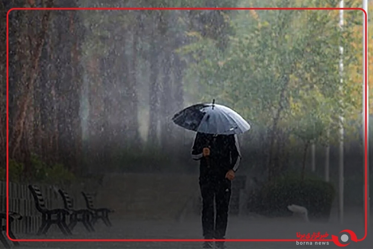 بارش شدید باران همراه با وزش باد در دستک بندر کیاشهر