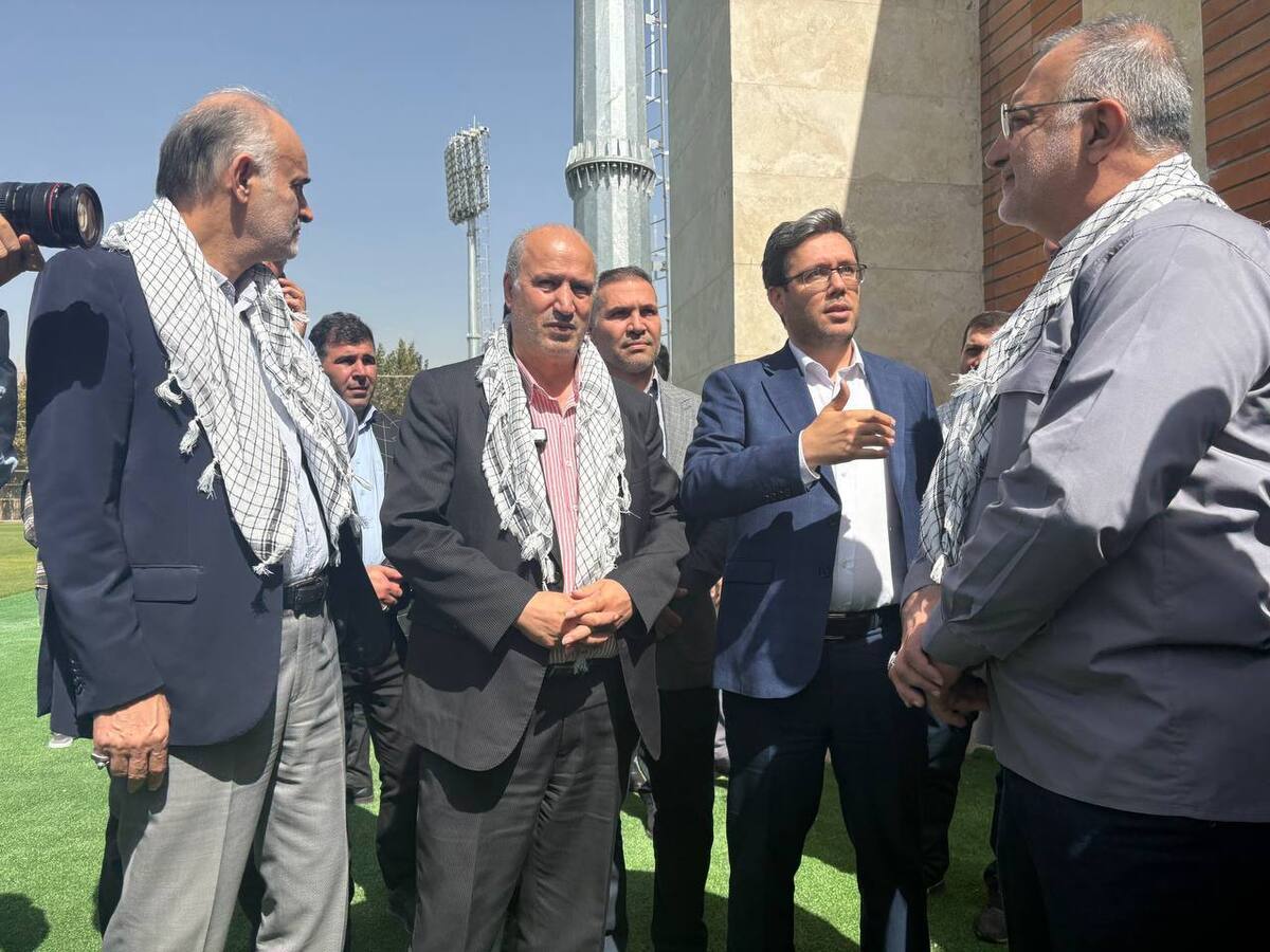 افتتاح پروژه های جدید عمرانی در مرکز ملی فوتبال با حضور رئیس فدراسیون و شهردار تهران