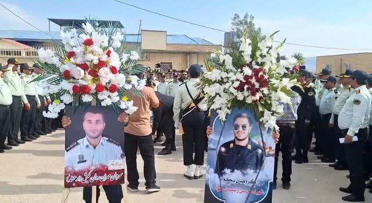 برگزاری مراسم تشییع پیکر دو شهید فراجا در یاسوج