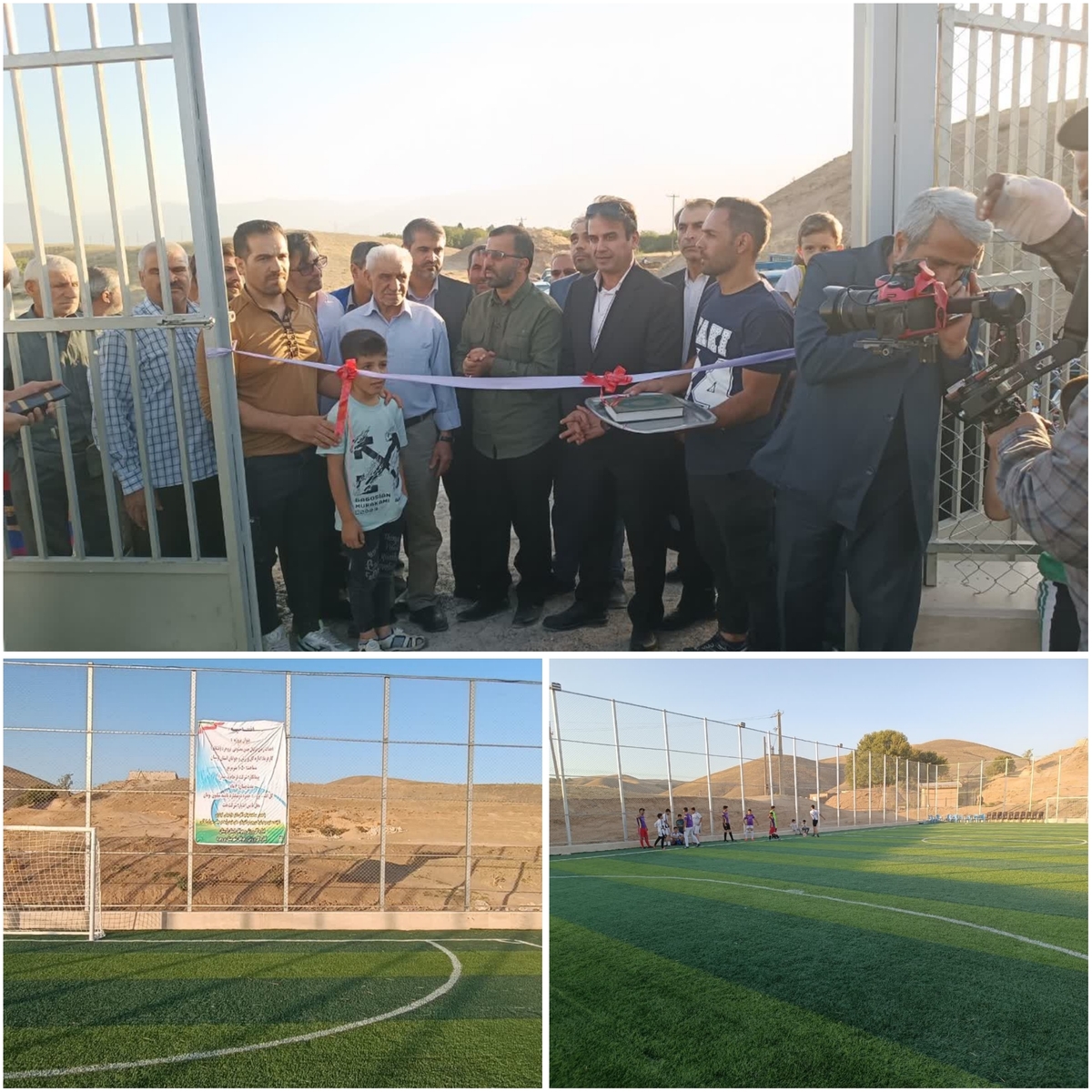افتتاح زمین چمن مصنوعی  روستای قشلاق بروجرد با حضور  سرپرست ورزش و جوانان لرستان