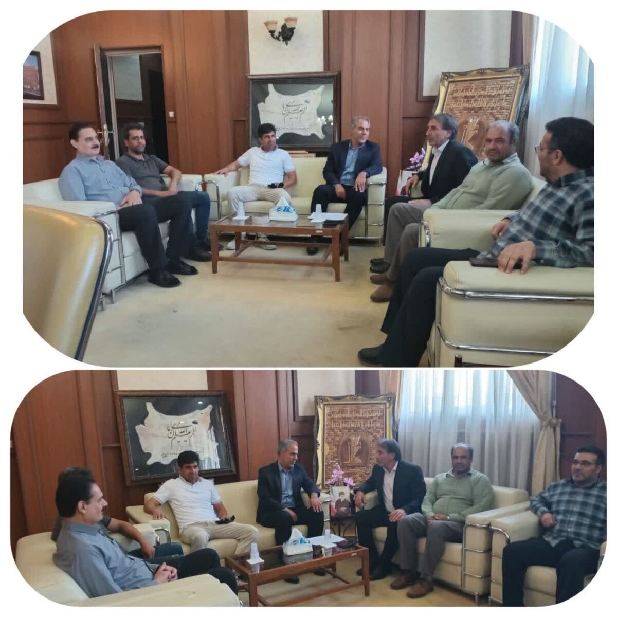 نشست هم اندیشی رییس ورزش و جوانان  و رییس دانشگاه آزاد بروجرد درجهت رشد ورزش شهرستان