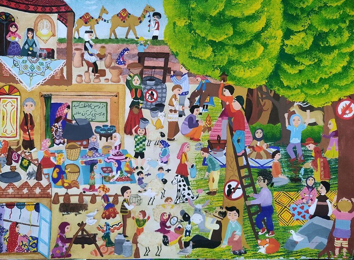 جایزه جهانی مسابقه نقاشی جی‌کیوای ژاپن از آن نوجوانی از بشرویه