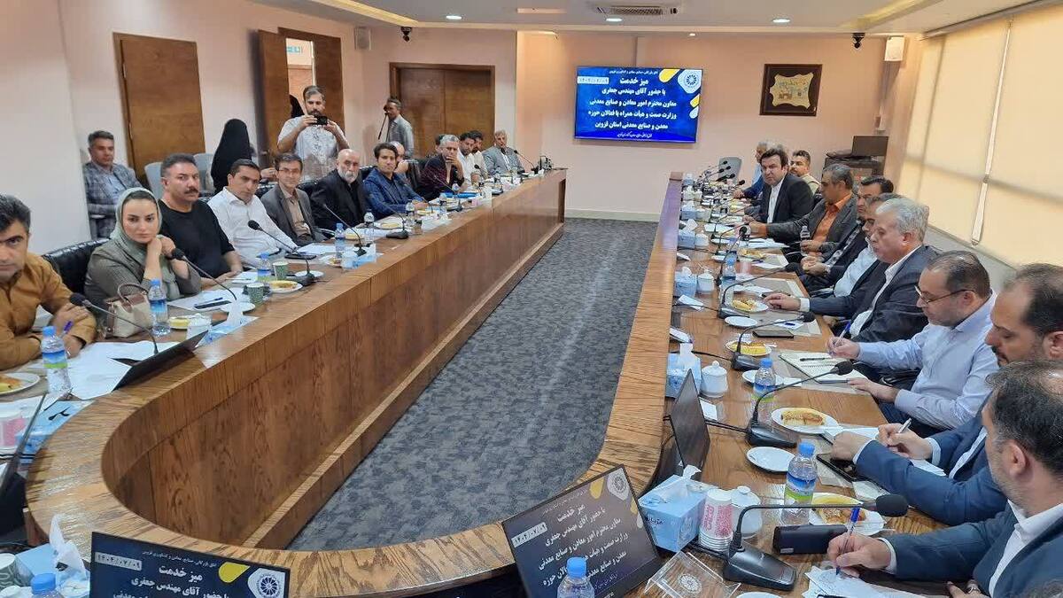 معدنکاران استان قزوین مطالبات خود را با معاون وزیر صمت در میان گذاشتند 