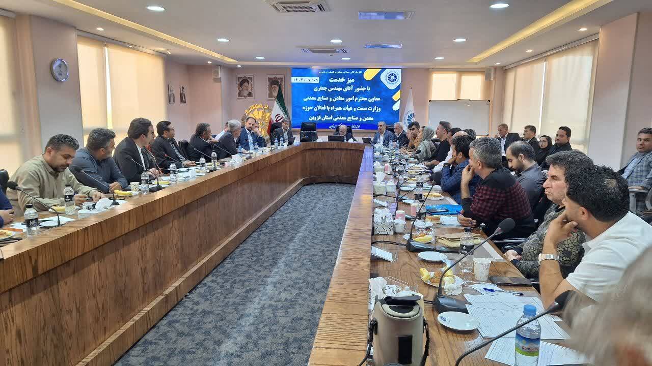 معدنکاران استان قزوین مطالبات خود را با معاون وزیر صمت در میان گذاشتند 