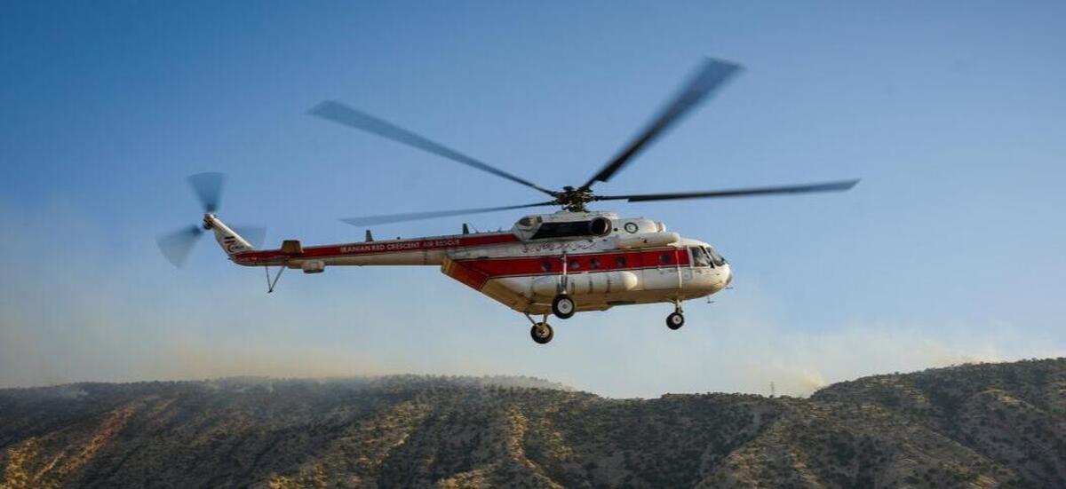 شهادت ۲ نفر در حادثه سقوط بالگرد هلال احمر