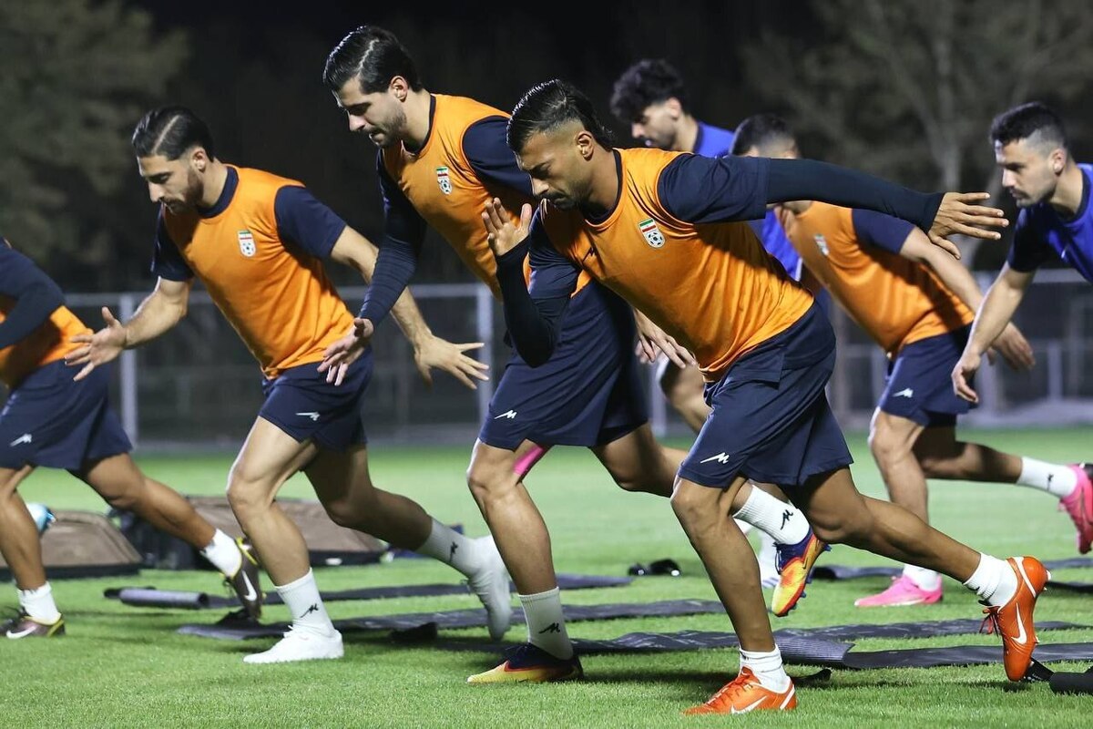 برگزاری تمرین تاکتیکی تیم ملی در پک