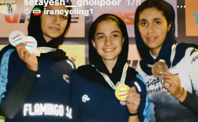 درخشش دوچرخه‌ سواران قزوینی در مرحله اول لیگ پیست و جاده کشور