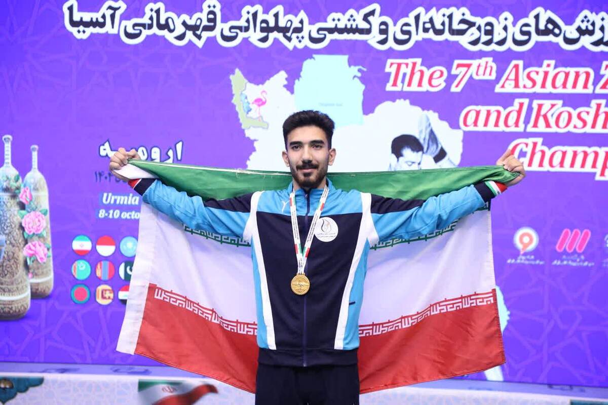 محمد ارباب از آران و بیدگل قهرمان آسیا در رشته چرخ تیز شد