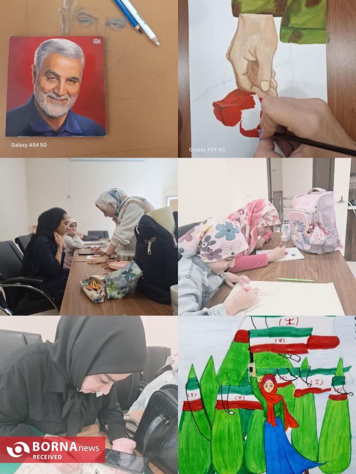 کارگاه نقاشی «ایثار و مقاومت » در شهرستان قدس