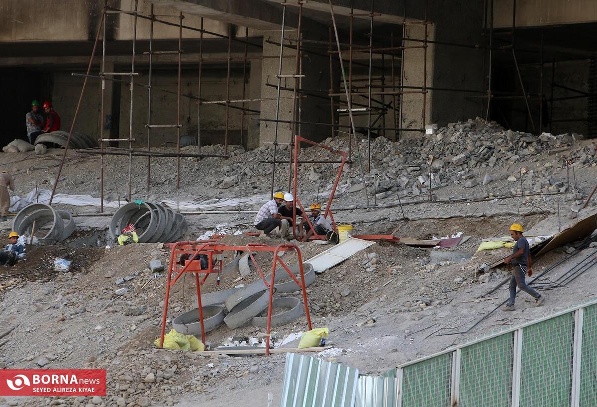 روند بازسازی استادیوم فوتبال مجموعه ورزشی آزادی