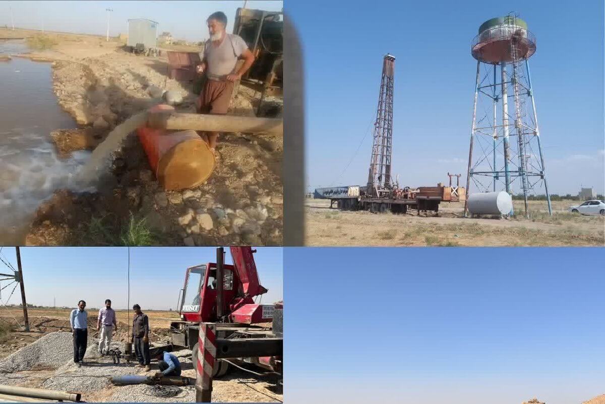 اهالی روستای شارین تاکستان طعم گوارای آب پایدار را چشیدند