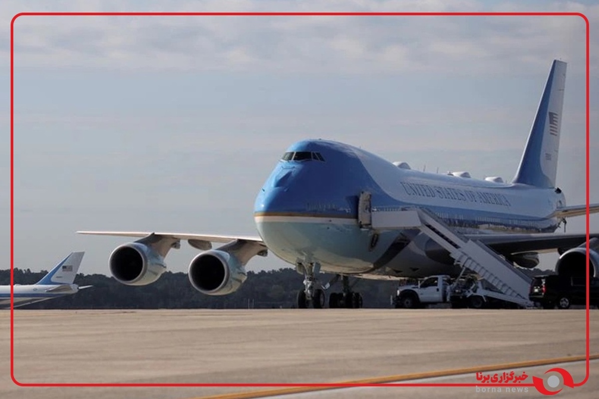 تصاویری از ورود هواپیمای ترامپ به تل آویو