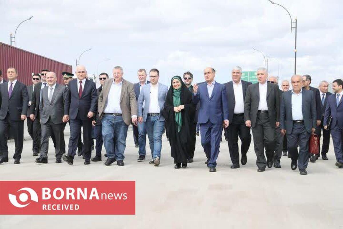 بازدید وزیر راه، استاندار گیلان و معاونان نخست‌وزیر روسیه و آذربایجان از راه‌آهن رشت–آستارا