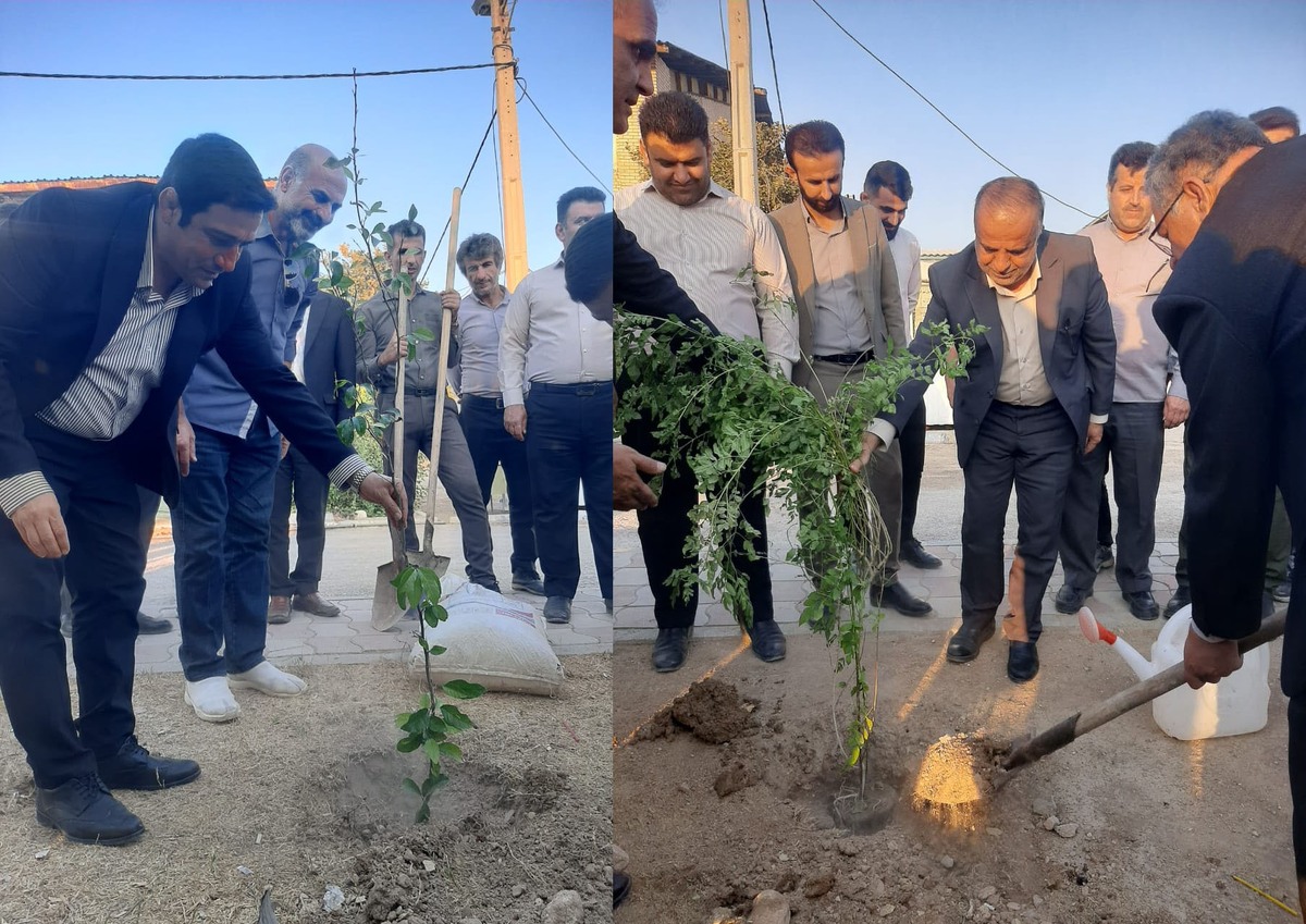 برگزاری آیین درختکاری به مناسبت گرامیداشت هفته تربیت بدنی و ورزش در ایذه