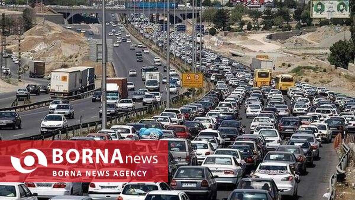 ترافیک سنگین در آزادراه تهران-کرج-قزوین