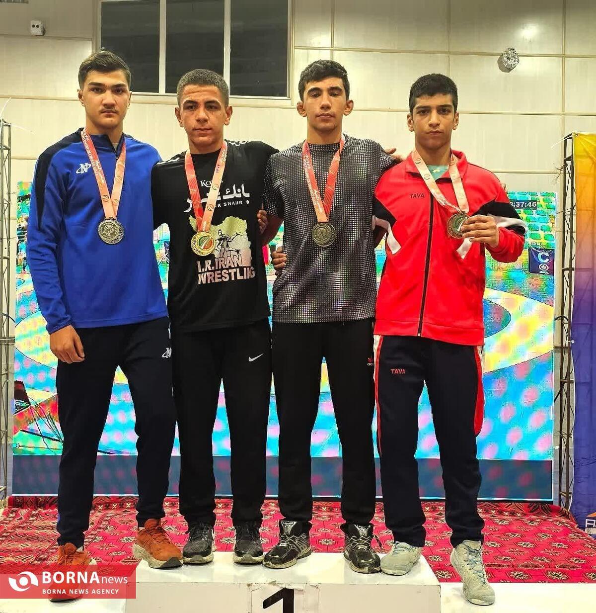 نتایج مسابقات کشتی آزاد ۶ وزن نخست نونهالان المپیاد استعدادهای برتر در مشهد