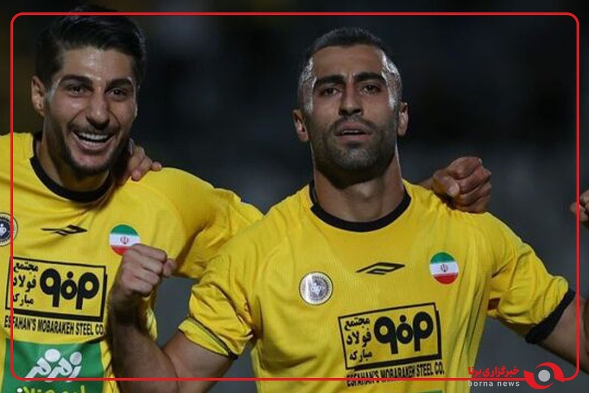 گل اول سپاهان توسط کاوه رضایی در دقیقه 82