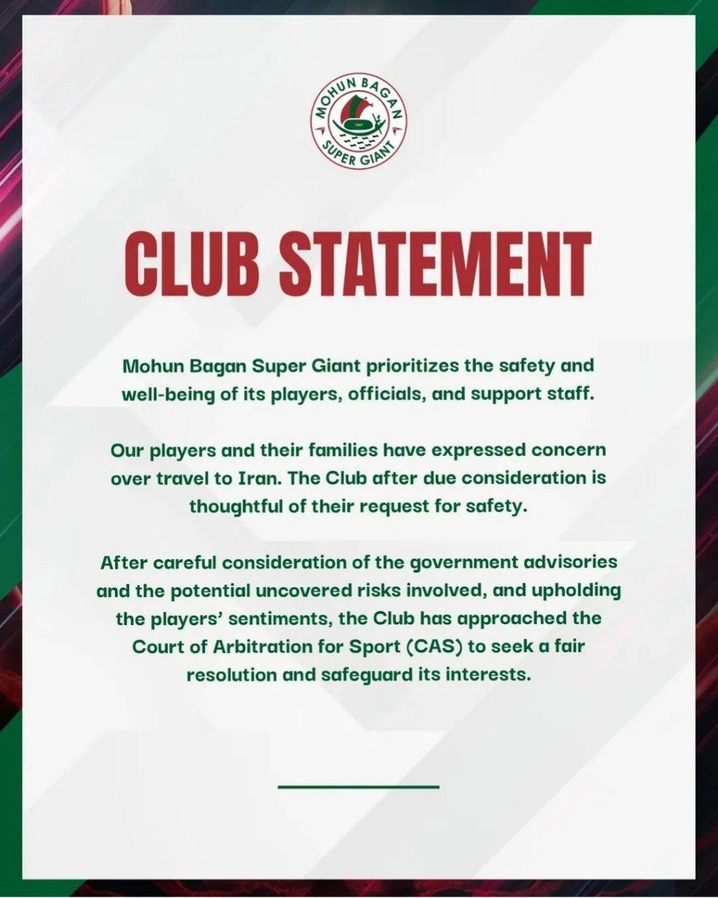 بهانه امنیتی هندی‌ها مقابل سپاهان/ موهان باگان به ایران نمی‌آید