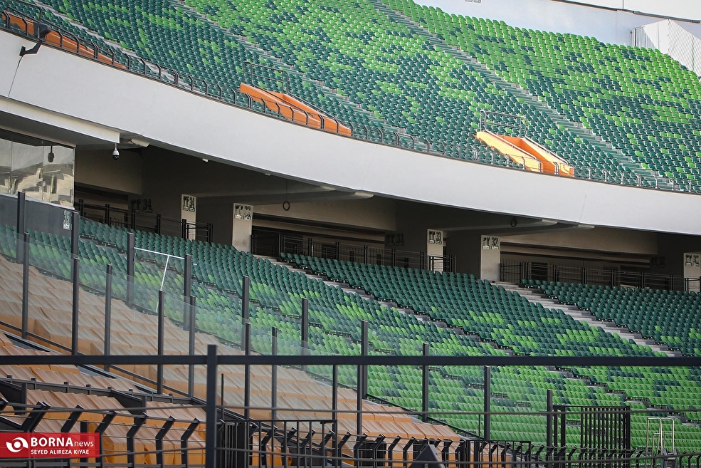 روند بازسازی استادیوم فوتبال مجموعه ورزشی آزادی