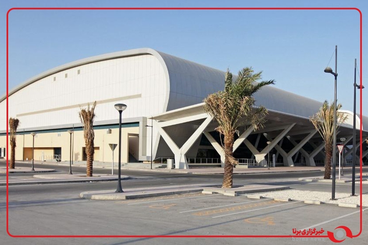 نمای بیرونی سالن ام الحصم، محل برگزاری مسابقات بسکتبال ۳x۳ در بازی‌های آسیایی جوانان بحرین ۲۰۲۵