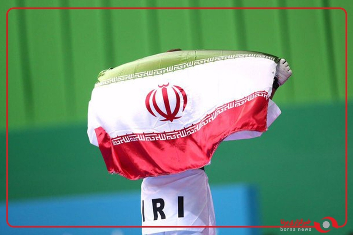 جشن قهرمانی‌نقی‌ئی با پرچم ایران